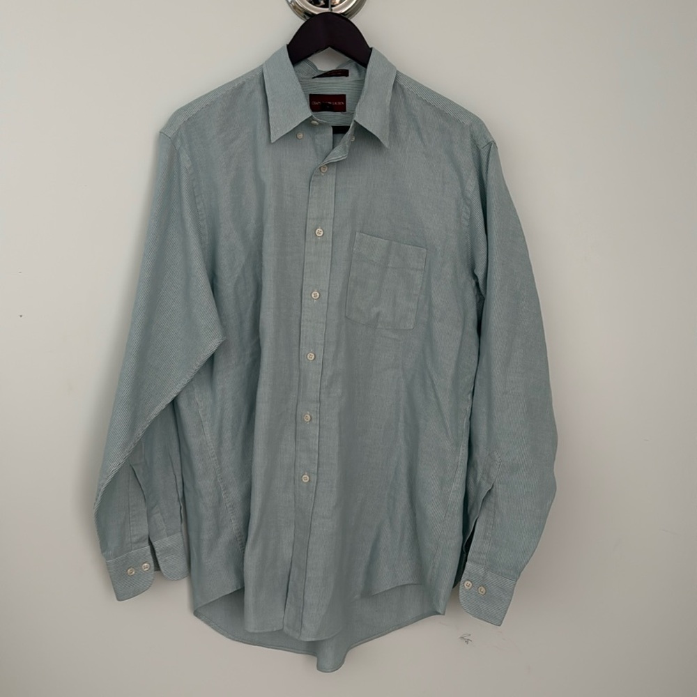 Ralph Lauren green stripe dress shirt